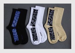 Sports, casual Two pairs of cashew nuts co bred striped Street trend personalized cotton sports leisure socks for men and women