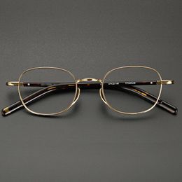 Fashion Sunglasses Frames Pure Titanium Vintage Glasses Frame Men Women Retro Round Optical Eyeglasses Myopia Reading Prescription Clear Eye