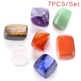 7 pcs/lot Chakra Crystal Healing Tumbled Stones Set Crystals Mixed Natural Raw Rough Stone for Tumbling