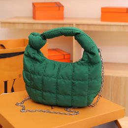 Evening Bags 2022 Luxury Designer Women Small Tote Crossbody Shoulder Simple Handbags Ins Wild Dumpling Down Cotton Bag