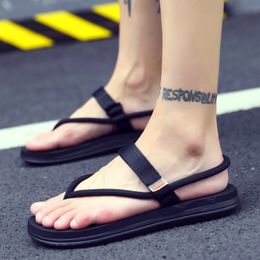 summer sandals men's beach flip flops black brown grey fashion casual outdoor walking