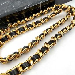 Medieval Metal Waist Chain Jeans Dress Accessories Black Gold Chain Vintage Women's Leather Belt Pendant Chain Designer Belts Q0726 331 712