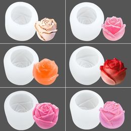 3D Rose Mold Silicone Soap Candle Molds Tools Ice Cube Tray DIY Household Icemaker Whiskey Wine Decoration Accessories T2I51891