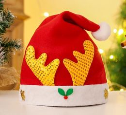 Christmas Hats Cap Santa Claus Hat Elk Xmas for Adult Kid New Year Festive Holiday Party Accessories