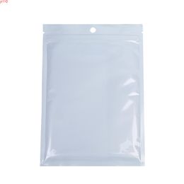 20x30cm (7.75x11.75") 3MIL Ziplock Plastic Bags Clear/White flat Recyclable packing plastic zip lock bags w/ Hang Holegoods