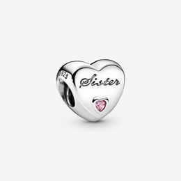 New Arrival 100% 925 Sterling Silver Sister's Love Charm Fit Pandora Original European Charm Bracelet Fashion Jewellery Accessories