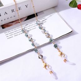 Bohemian Crystal Beaded Glasses Chains Lanyard Face Holder Eyeglass Rope Sunglasses Cord Neck Strap Gift for Women