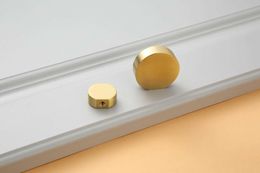 New medium pure copper handle modern simple Cabinet Door Drawer brass round cabinet small single hole solid