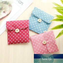 Girl Small Bag Sanitary Napkin Polka Dot Towel Pocket Sanitary Pad Case Coin Money Card Lipstick Storage Bag Wallet Bag