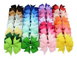 2021 40 Colors Candy Design Grosgrain Ribbon Hair Pin for Kids Girls Children Baby Barrettes Party Gift