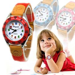 Primary School Boys And Girls Canvas Breathable Belt Watch Simple Casual Cute Children's Waterproof Quartz Wristwatches