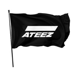 Ateez Any Terrace Or Balcony 3' x 5'ft Flags 100D Polyester Outdoor Banners High Quality Vivid Color With Two Brass Grommets