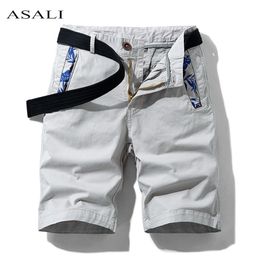 Solid Color Men Shorts Multi-pocket Cargo Jogging Casual Short Pants s Sports Streetwear Cotton Trouser Bottoms 210716