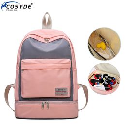 Gym Bags Travel Bag Waterproof Nylon Sports Backpack Women Yoga Swimming Fitness Tas Dry Wet Gymtas Sac De Sport Q0721