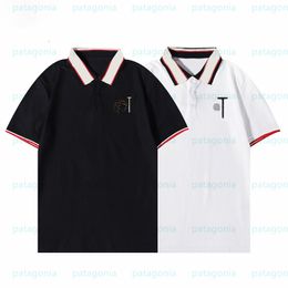 Designer Mens Striped Printed Collar Polo shirts Man Fashion Embroidery letter Polos Male Business Short sleeve Classic T Shirt Size M-2XL