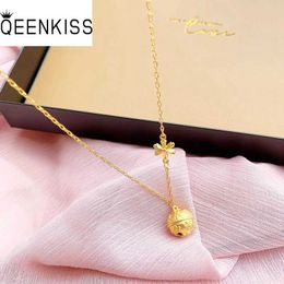 Qeenkiss Nc5220 Fine Jewellery Wholesale Fashion Woman Girl Bride Mother Birthday Wedding Gift Flowers Bells 24kt Gold Necklace