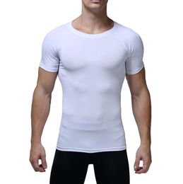 Men's T-Shirts Tees basketball training sports tights men summer breathable quick-drying Polos T-shirt compression running fitness short sleeves