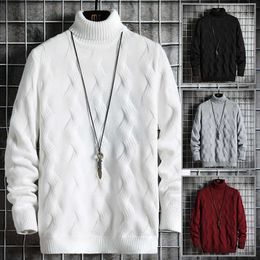 Men's turtleneck spring 2021 new Korean fashion personality autumn clothes men's warm bottom knitwear Y0907