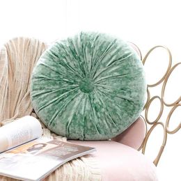 Cushion/Decorative Pillow European Sofa Bed Velvet Fabric Pumpkin Seat Cushion Round Back Or As 40x40cm