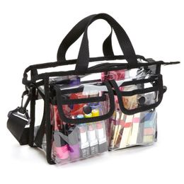 Fashion Transparent Shoulder Cosmetic Bag EVA Waterproof Travel Beach Pouch Organiser Wash Toiletry Beauty Case Makeup Bags & Cases