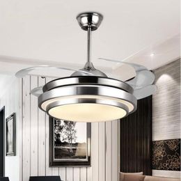 Modern Simple Ceiling Fan Lamp 36 42 Inch Gold Silver Led Remote Control Lighting Bedroom Restaurant Free Delivery Fans