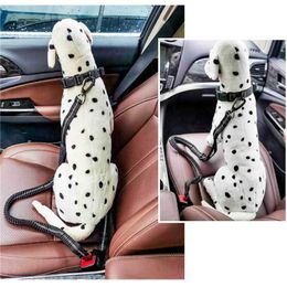 Pet Dog Car Seat Belt For Accessories Goods Adjustable Car Seat Belt Leashes Pet Product For Medium And Large Dog Collar Leash 211006