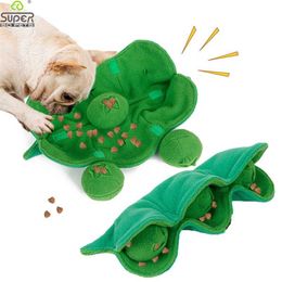 snuffle bowl UK - Sniffing Dog Toy Squeaky Plush Treat Dispenser IQ Puzzle s Stress Reliever Interactive Ball Snuffle Bowl Puppy Chew 211111