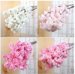 1Meter Long Artificial Simulation Cherry Blossom Flower Bouquet Wedding Arch Decoration Garland Home Decor Supplies