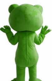 Mascot Costumes High quality Lovely Green Frog Mascot Costume Halloween Fancy Dress Animal Mascot Costume