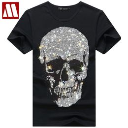 Plus Size Skull s T Shirts Men Summer Clothes Short Sleeve Man Streetwear O Neck Slim Tshirt Male Calaveras Camiseta 210707