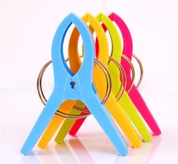 11.5 cm Large Bright Colour clothes Clip Plastic Hooks Beach Towel Pegs clothespin Clips to Sunbed Multicolor RH5732