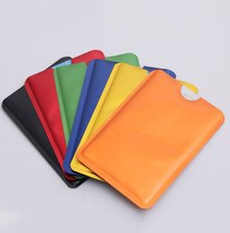 Colorful Pure Aluminum Foil Holder Anti Scan RFID Sleeve Protector Anti Theft Credit ID Card Anti-Scan Card Sleeves 9.2x6.2cm