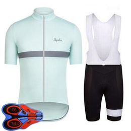 RAPHA Team cycling Jersey Set Breathable Mens Summer Short Sleeve Bike Outfits Racing Bicycle Uniform Outdoor SportWear Ropa Ciclismo S21040604