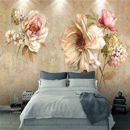 Wallpapers Custom Po Wallpaper 3D Luxury European Style Flowers Living Room TV Background Wall Decor Mural Papel De Parede