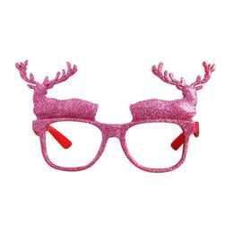 Party Decoration Christmas Holiday Glasses Costume Accessory Novelty Glittering Santa Reindeer Xmas Sunglasses Favors Po Booth