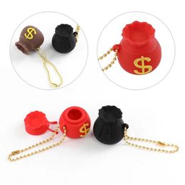 silicone jar Money bag jars smoking pipe container oil containers capacity 8ml 10pcs