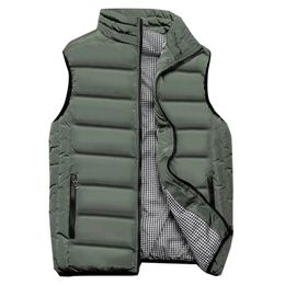 Casual Mens Jacket Sleeveless Vest Spring Autumn Warm Vests Fashion Coats Thick Men's Vest Men Vest Plus Size Waistcoat 5XL 211120