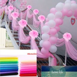 Party 48cm X 5M /10m Wedding Decoration Yarn Tulle Roll Sheer Crystal Organza Fabric Birthday Event Supplies Decorations