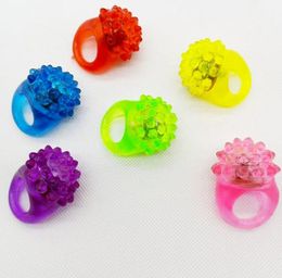 Other Festive Supplies Home & Gardenled Stberry Finger Ring Bar Rave Light Up Led Flashing Jelly Bumpy Rings For Prom Party Christmas
