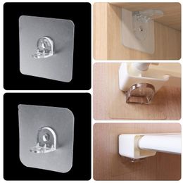 Punch-free Layered Partition Bracket Triangle Support Shelf Right Angle Paste Screw Hook Clapboard Sticker Hooks & Rails