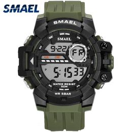 Sport Watch Waterproof Led Smael Sshock Resist Military Men Watch Automatic Mechanical 1712 Digital Wristwatches Luxury Brand Q0524