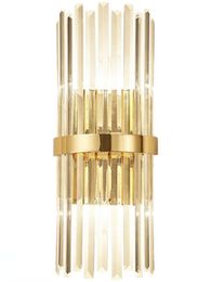 Wall Lamp Gold Crystal Lamp, Decorative Wall, Luxury Villa, El, Study, Corridor, Living Room