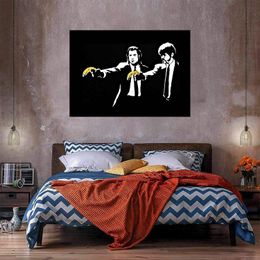 PULP FICTION BANANA Huge Oil Painting On Canvas Home Decor Handpainted &HD Print Wall Art Pictures Customization is acceptable 21050232