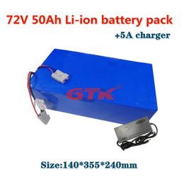 Customized 72v 50Ah lithium ion battery pack with BMS for 5000W 10KW bicycle scooter ebike Motorcycle Forklift Crane truck +5A charger
