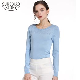 Blusas Mujer De Moda Long Sleeved Office Lady Hollow Shirt Female Thin Bottoming Shirts Set Head D224 40 210415