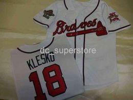Custom 0812 1995 RYAN KLESKO World Series Baseball JERSEY New Stitch Any Name Number Men Women Youth baseball jersey