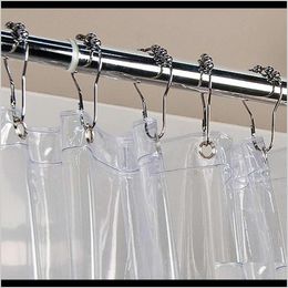 Other Supplies Bath Home & Gardenmetal Hooks With 5 Beads Roller Ball Bathroom Rings Shower Curtain Toilet Aessories Wx9-1419 Drop Delivery 2