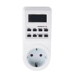 Timers 230V Plug-in Energy-saving Programmable Timer Switch Socket With Clock Summer Time Random Function EU Plug