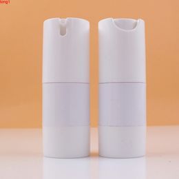 10pcs Empty Airless Pump Bottles Packaging Plastic Small Sample Cosmetic Container White Emulsion Bottle Vacuum Tube Rotate 15mlgood qty