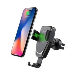 Wireless Car Charger Mount Gravity Clamping Phone Holder 10W Fast Charging for iPhone 11 Xs Max XR X 8 Samsung S20 S10 S9 Xiaomi Smartphone